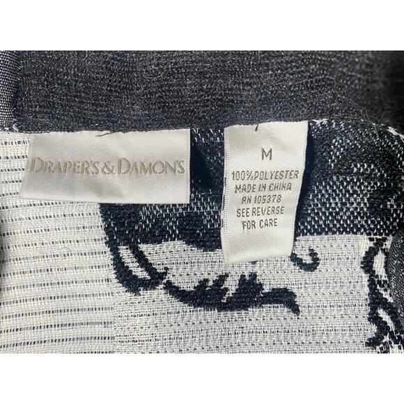 Drapers & Damons Black and White Patchwork Jacket Women's Medium Button Up - Picture 3 of 8